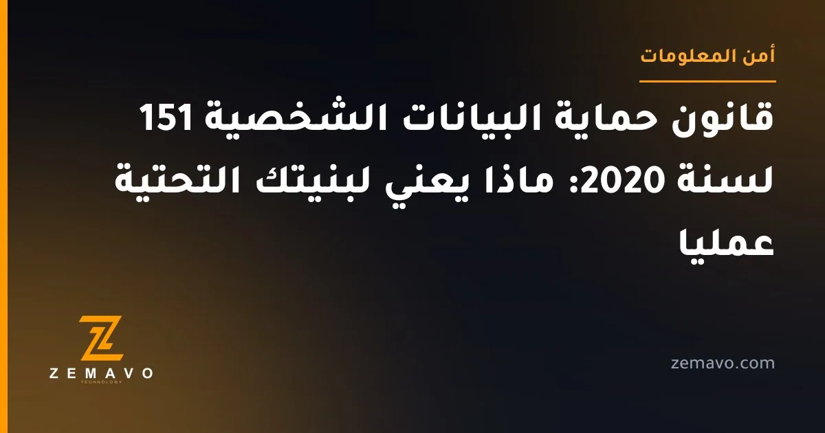 Egypt's Data Protection Law 151/2020: What It Means for Your Infrastructure — ZEMAVO Technology